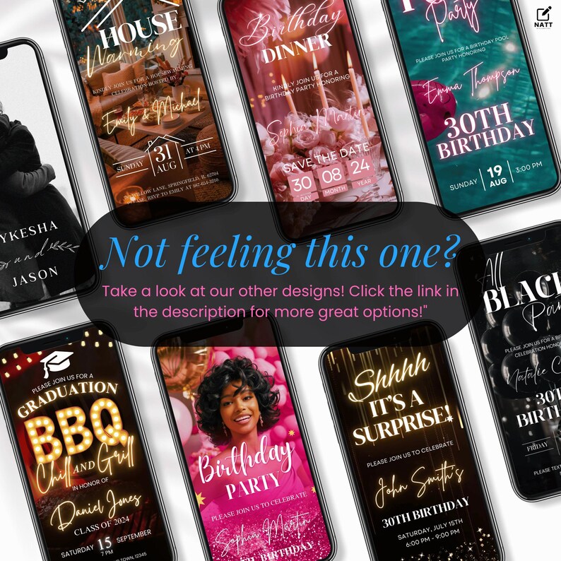 Christmas Party Animated Digital Invitation, Editable Video Invite for