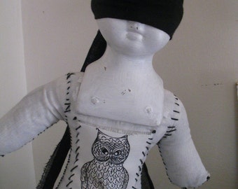 Amputee Doll with Owl Heart