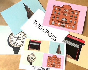 Tollcross Edinburgh Postcards - set of 6