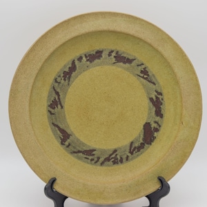 Vintage Studio pottery plato grande, Vintage studio pottery Plato de cerámica, vintage Canadian studio pottery ceramic plate