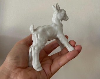 Vintage Wallendorfer Porzellan Wallendorf Porcelain 1764 Germany white porcelain baby goat figurine