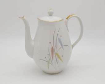 Vintage Edelstein Bavaria Coffee Pot, Mid Century Porcelain, Pastel Floral Decor