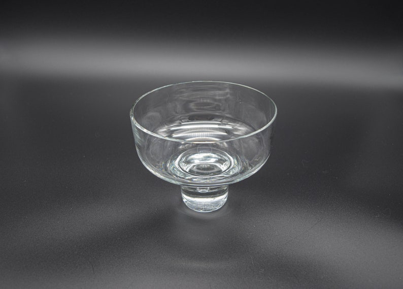 Kosta Boda Sweden Vicke Lindstrand glass footed bowl, Mid Century Kosta Boda Glass Bowl, Scandinavian design glass bowl, glass footed bowl image 2