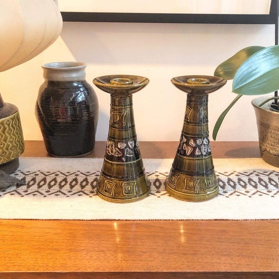 西ドイツ製 ヴィンテージ 陶器 キャンドルホルダー北欧 ミッド