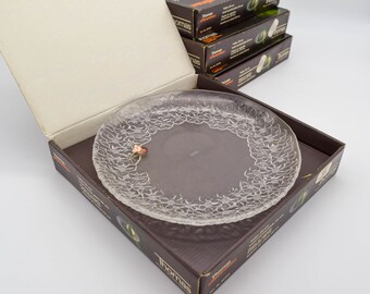 Vintage Thomas Germany Lead Crystal Plate, Florentina Floral Embossed