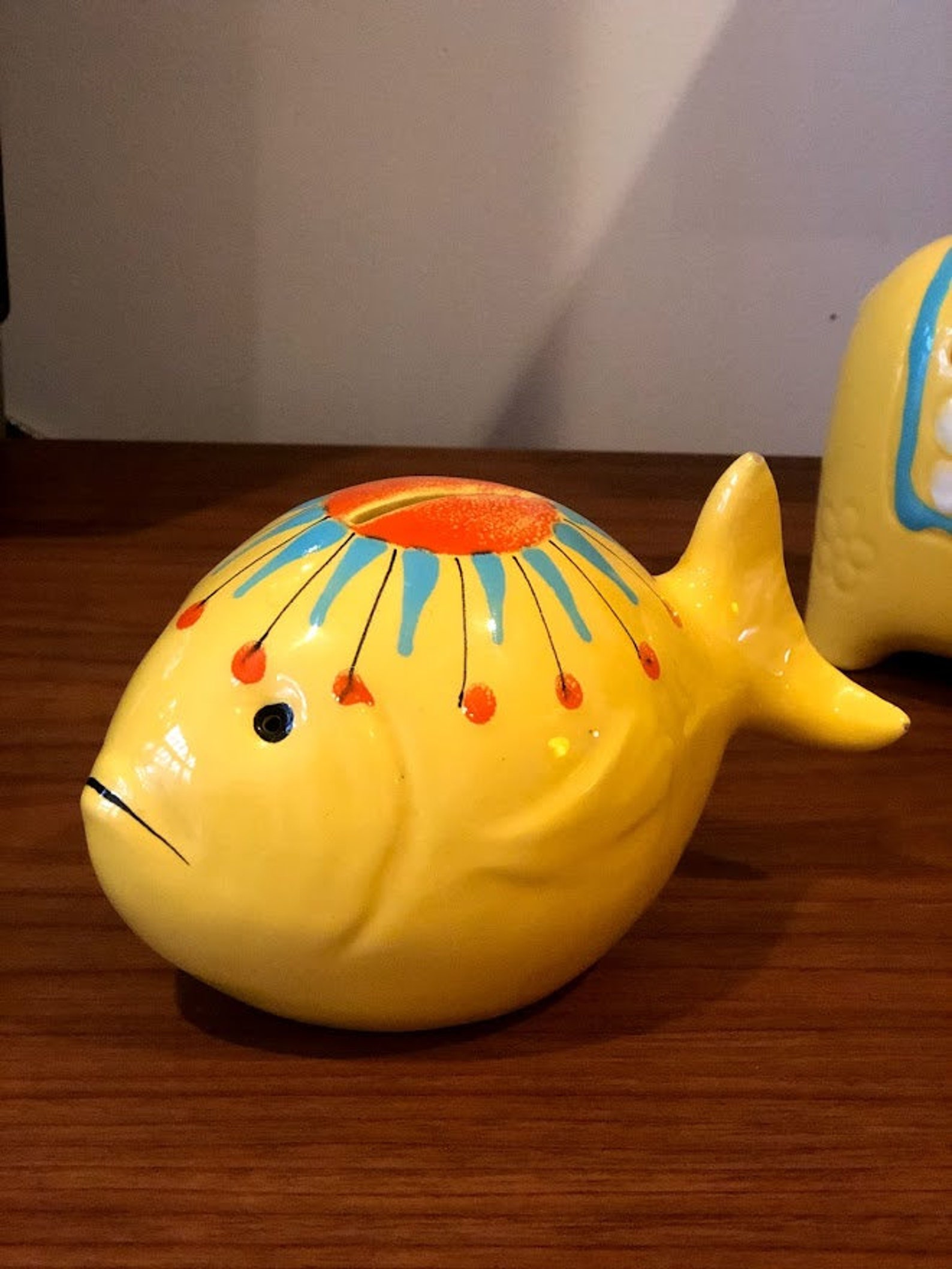 Vintage Bertoncello Ceramic Fish Bank Mid Century Italian Etsy