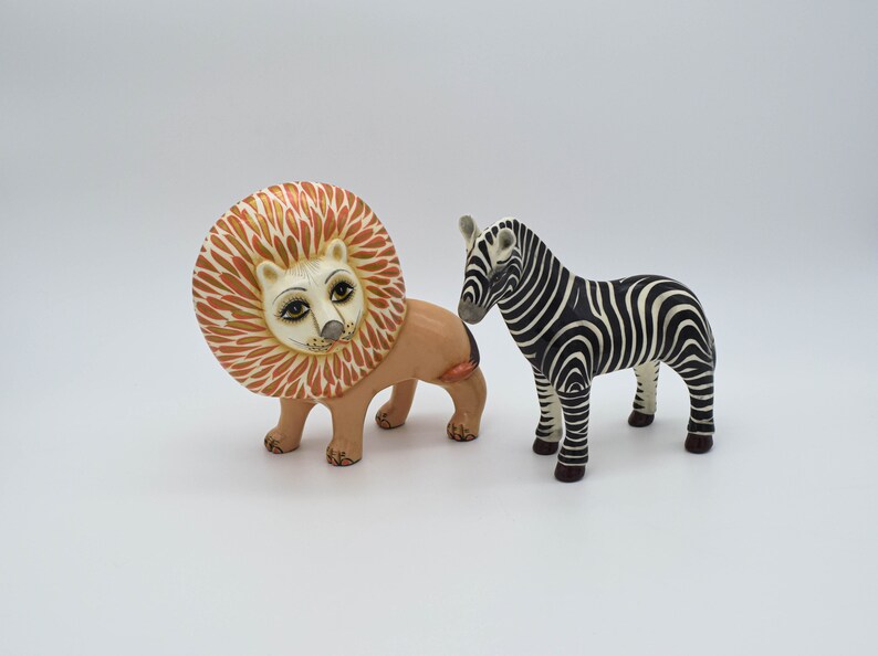 Vintage SerMel Tonala Jal Mexico Paper Mache zebra sculpture zebra vintage Mexican folk art zebra sculpture vintage zebra figure
