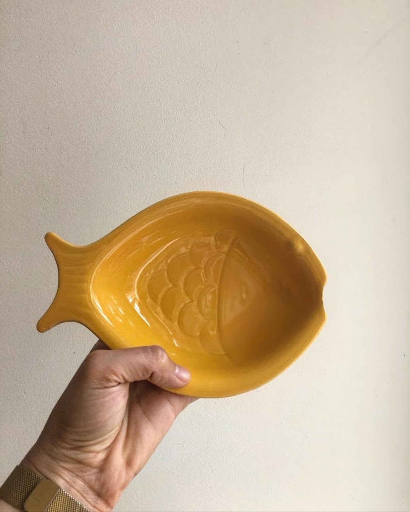 Vintage Appolia France ceramic Fish dish vintage Yolk Fish Etsy