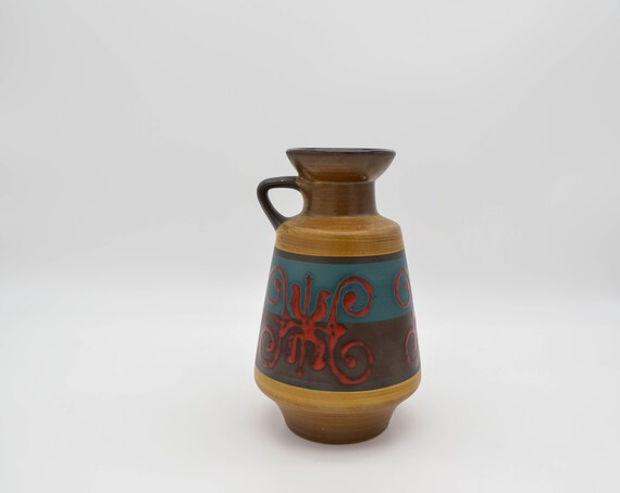 Vintage Dumler and Breiden Vase, West German Pottery, Brown