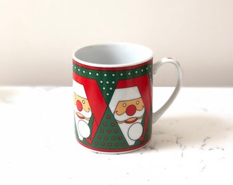 Vintage Christmas Santa mug, vintage Santa HO HO HO mug, vintage Takahashi San Francisco Santa mug