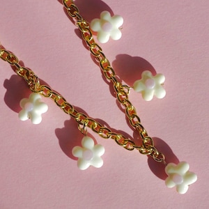 Adorable Flowers Pendants Necklace, Murano Glass Necklace, Design Lampwork Jewelry, Handcrafted Necklace, Best Gift