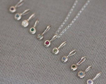 Birthstone Pendants with Real Gemstones / Pop of Colour for Charm Necklace