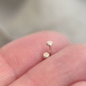 White Gold Studs / Solid 9ct Recycled White Gold / Second Piercing Studs Tiny Dot image 5