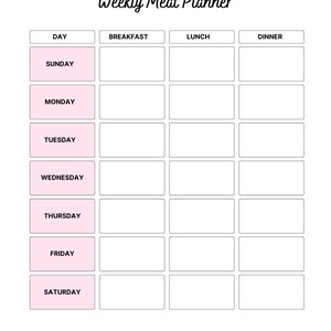Weekly Meal Planner
