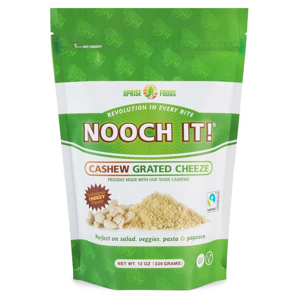 NOOCH IT! Fair Trade Cashew Parmesan 12oz | Vegan Parmesan | Organic Ingredients | Gluten-Free | Dairy-Free