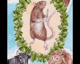 The World, from the Rata Arcana Tarot by The Illustrated Rat