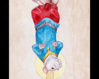The Hanged Man from the Rata Arcana by The Illustrated Rat