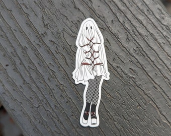 Shibari Sexy Sheet Ghost vinyl sticker