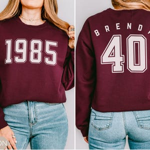 Custom 1985 Sweatshirt, 40th Birthday Party Shirt, Custom Birthday Shirt, Personalized 40th Birthday Hoodie, Milestone Birthday Gift for Men