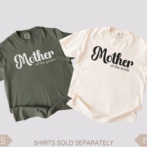 Mother of the Bride Shirt, Mother of the Groom TShirt, Wedding Party Getting Ready Outfit, Parents of the Bride Gift, MOB Gift, MOG Shirt