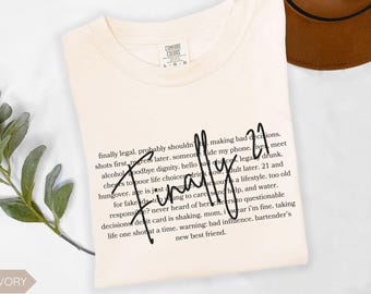 Funny 21st Birthday Party Shirt, Turning 21 Gift, Twenty One Birthday Shirt for Him, 21st Birthday Outfit, 21st Birthday Gift for Daughter