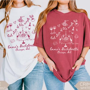 Last Slice of the Single Life Bachelorette Shirt, Pizza Bachelorette Party TShirt, Matching Bridesmaids Proposal Gift, Italian Bach Party