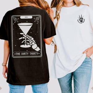 Chemise de tarot Comfort Colors® The Dirty Thirty, La mort à la vingtaine, cadeau de 30e anniversaire, chemise squelette, chemise de tarot unisexe, Hello 30
