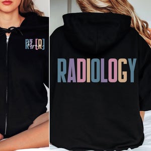 Custom Radiology Sweatshirt, Ultrasound Tech Shirt, Rad Tech Jacket, Radiology X Ray Crewneck, Gift for Radiologist, Custom Zip Up Hoodie