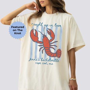 Caught Up In Love Bachelorette Party Shirt, Lobster Shirt, Coastal Granddaughter Bachelorette, Matching Bridal Party Outfit, Bridesmaid Gift