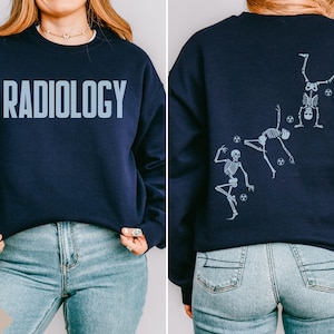 Radiology Skeleton Sweatshirt, Radiology Tech Gift, Dancing Skeleton Crewneck, CT MRI Tech Gift, Radiologist Grad Gift, Ultrasound Tech Gift