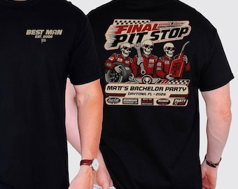 Racing Bachelor Party Shirt, Custom Race Track Shirt, Funny Bach Party TShirt, Matching Groomsman Proposal Gift, Bachelor Party Favors