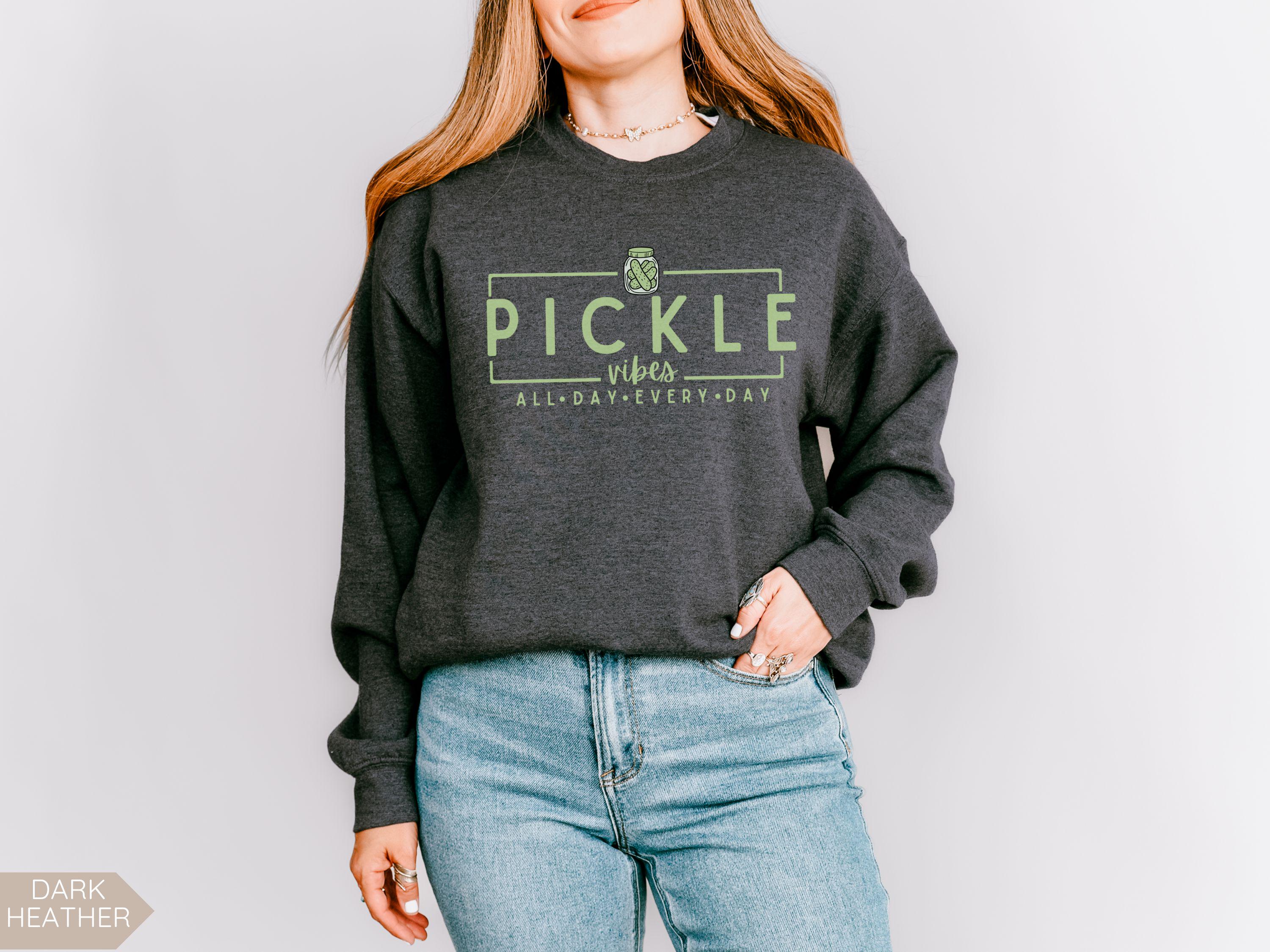 Cucumber Pickle Print Pattern Women's Sweatshirt