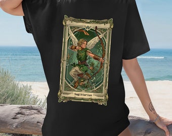 Camiseta de tarot de Sagitario, camiseta de Sagitario, camiseta del zodiaco, camiseta de tarot del zodiaco, camiseta de tarot de Sagitario, camiseta del tarot del zodiaco de Sagitario