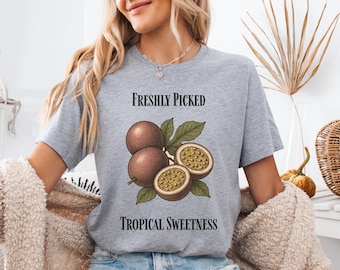 Passion Fruit Retro Commercial Graphic Shirt, Vintages Passion Fruit Label Shirt, Exotic Fruit Lover Tee, Cute Graphic Shirt, Cool Gift