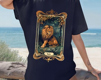 Leo Tarot Shirt, Leo Shirt, Sternzeichen Shirt, Sternzeichen Tarot Shirt, Leo Tarot Shirt, Leo Tarot Sternzeichen Shirt, Astrologie Shirt