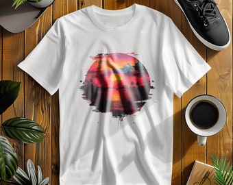 Sunset Shirt, Sun Shirt, Graffiti Sun Shirt, Beach Shirt, Beachy Shirt, Graffiti Summer Shirt, Sunset T-shirt, Graffiti Sun T-Shirt