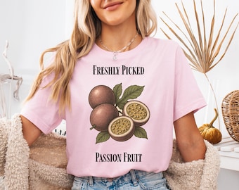 Passion Fruit Retro Commercial Graphic Shirt, Vintages Passion Fruit Label Shirt, Exotic Fruit Lover Tee, Cute Graphic Shirt, Cool Gift