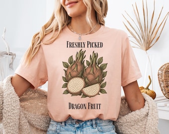 Dragon Fruit Retro Commercial Graphic Shirt, Vintages Dragon Fruit Label Shirt, Exotic Fruit Lover Tee, Cute Unisex Graphic Shirt, Cool Gift
