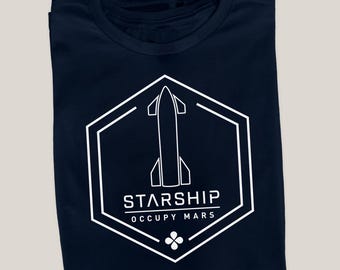 Starship T-Shirt, Occupy Mars Shirt, Space Exploration Tee, Astronomy Lover