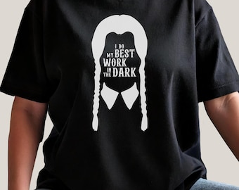 Wednesday Tshirt,  Goth Girl Halloween and dark Humor