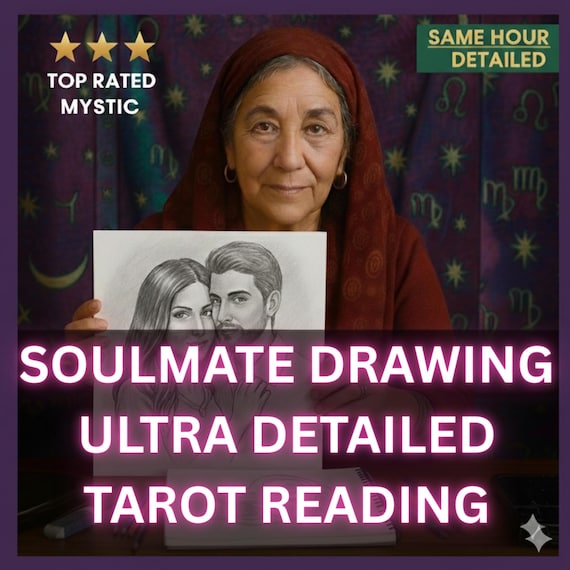 Psychic Soulmate Drawing , Tarot Reading Same Day Or Same Hour Portrait ,Draw My Soulmate , Soulmate Reading ,Love Reading & Soulmate Sketch