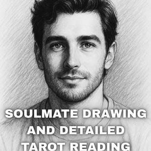 Psychic Soulmate Drawing & Tarot Reading Same Hour Or Same Day Detailed 6 Cards Love Reading And Sketch