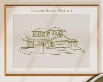 Custom House Venue Portrait Hand-Drawn house Illustration Personalized Home Artwork Custom House Sketch Home Drawing Housewarming Gift