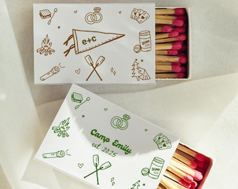 Camping Bachelorette Party Favors: Personalized Matchboxes (Digital Download)