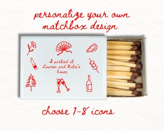Custom Matchbox Design for Wedding Bridesmaid Gift Wedding Favor Personalized Matches Unique Gift Matchbook Gift Custom Matchbook Matches