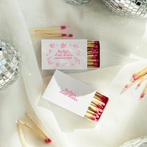 Last Rodeo Matchbox Favors | Cowgirl Bachelorette Party, Doodle Design (Digital Template) image 4