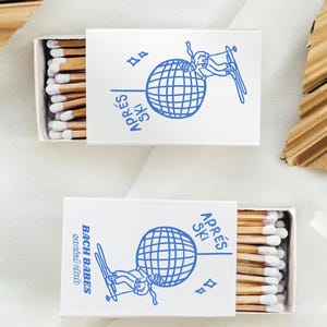 Apres Ski Bachelorette Matchbox Template, Personalized Party Favors (Digital Download) image 6