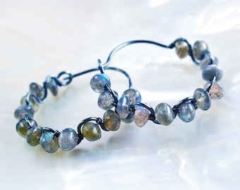 Earrings tutorial Hoops tutorial DIY hoops earrings Wire wrap tutorial Wire wrapped jewelry tutorial beading tutorial earrings pattern PDF