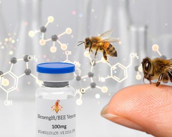 100 mg de polvo de veneno de abeja, veneno de abeja, toxina de abeja, apitoxina, natural, puro