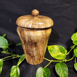 Pilz Urne - Handgedrechseltes Ahorn Holz